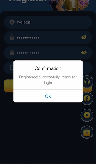 🎯Step 3: Click the Register button & confirmation